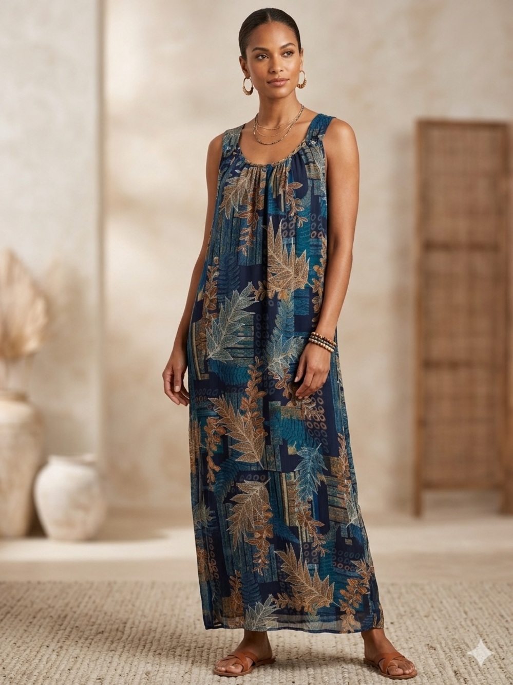 Batik Kratonmas Indonesian Batik Maxi Dress – NWT – Fits L/XL